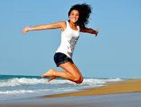 woman jumping