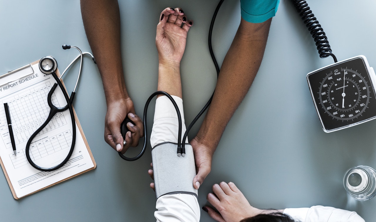 a doctor checking the patient